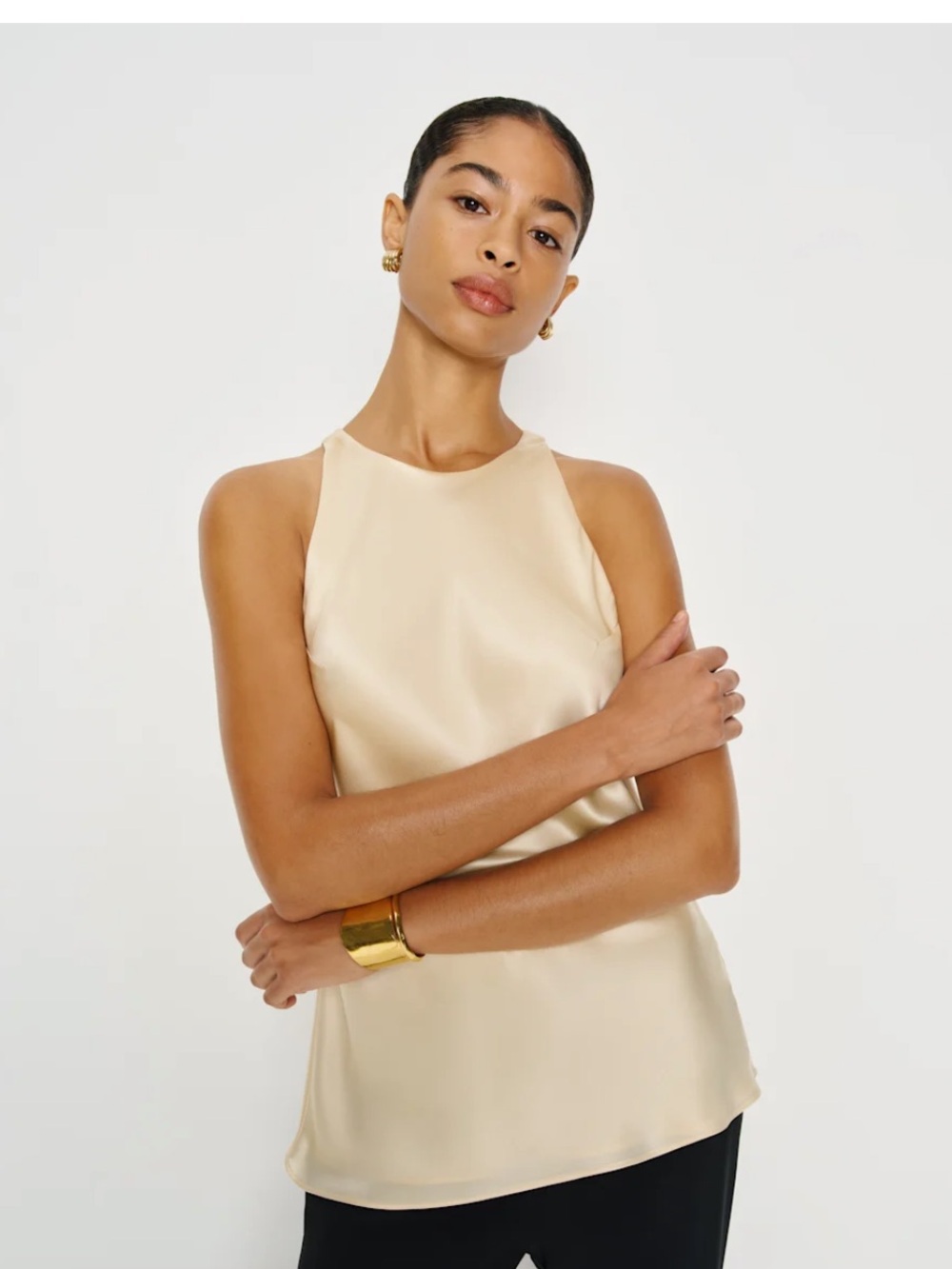 Reformation Saskia Silk Top